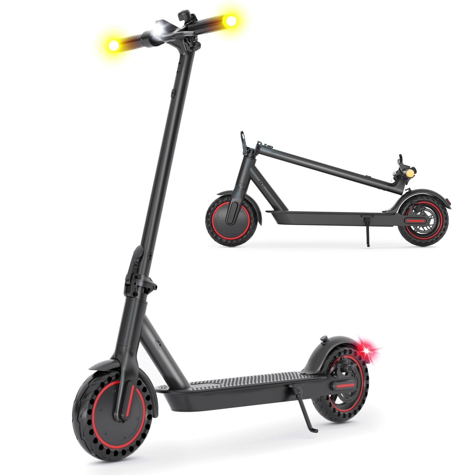 Patinete electrico, Patinete electrico Adultos,Motor de 350 W, Velocidad máxima de 25 km/h, autonomía de 30 km, Equipada con Pantalla LED, Compatible con App, Sistema de Frenos de Disco.