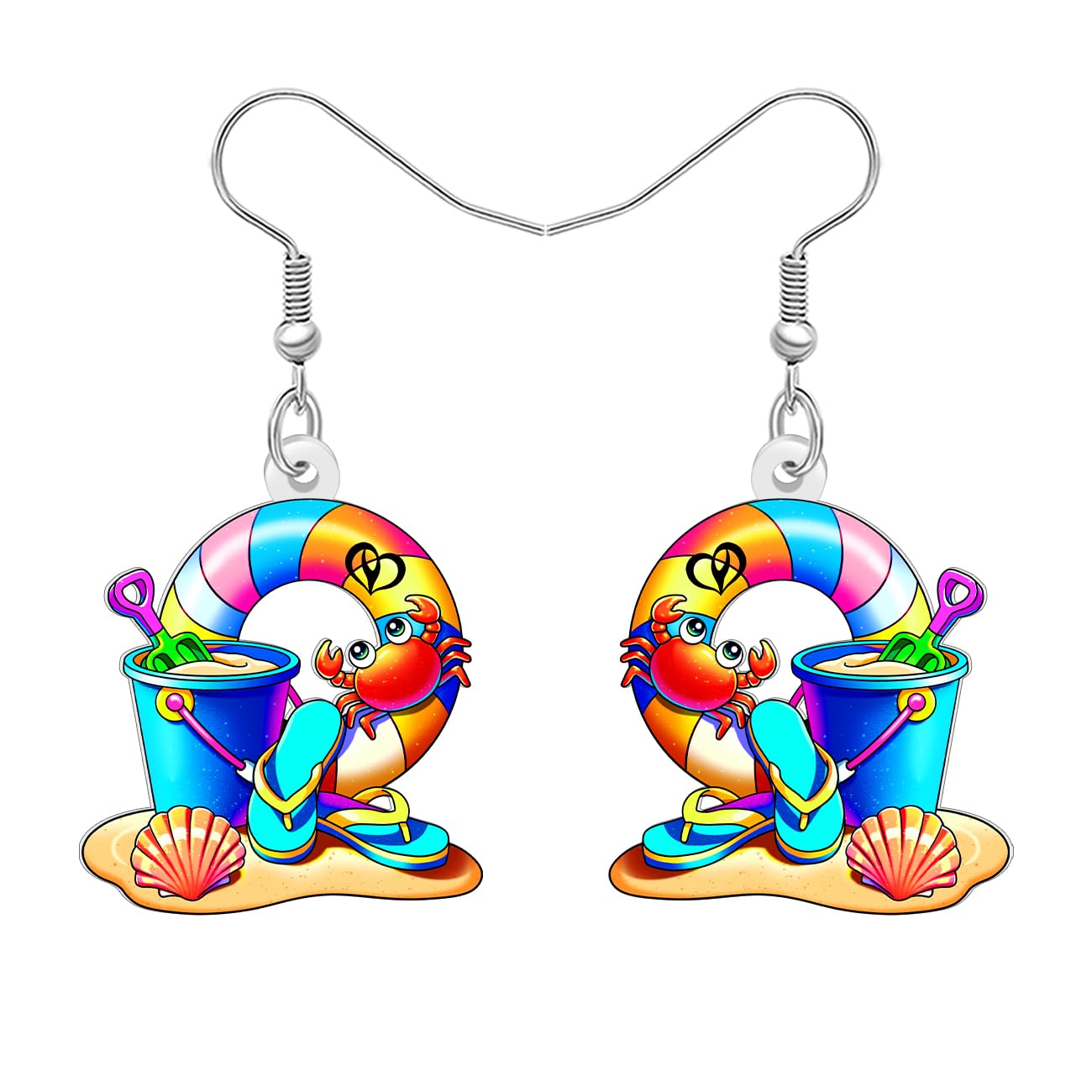 DALANE Acryl Spaß Hawaii Tropische Insel Kokosnuss Baum Ohrringe hängend für Damen Mädchen Niedlich Sommer Meer Krabbe baumeln Schmuck für Strandliebhaber Urlaub Party Geschenke