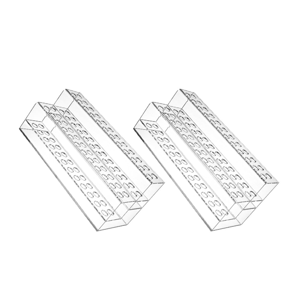 SUPVOX Portapenne da Tavolo in Plastica 48 Scomparti Supporto Espositivo Multifunzione per Matite Pennarelli e Pennelli Organizer Scrivania per Casa Ufficio e Scuola Set 2 Pezzi