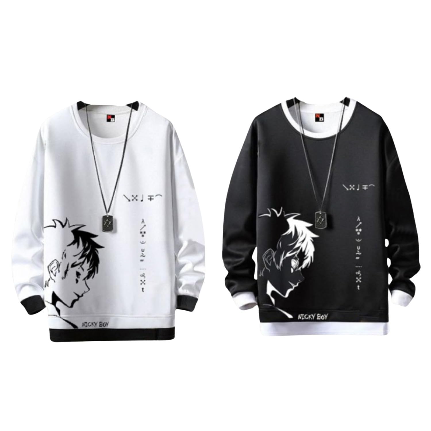 Printed Men Round Neck Regular Fit Black T-Shirt-picture-14
