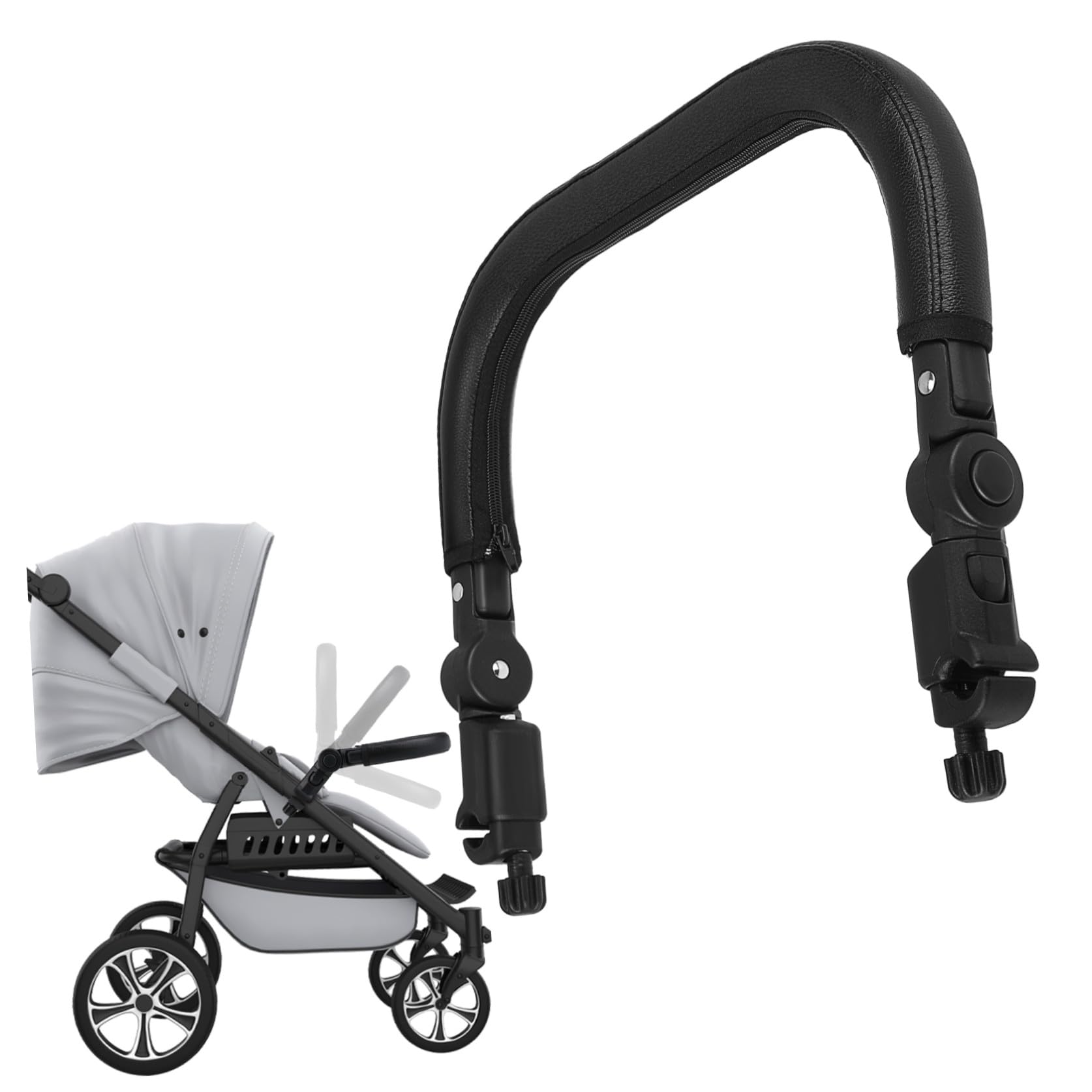 Barre de Protection pour Poussette en Cuir Pu, Tube 3 Cm
