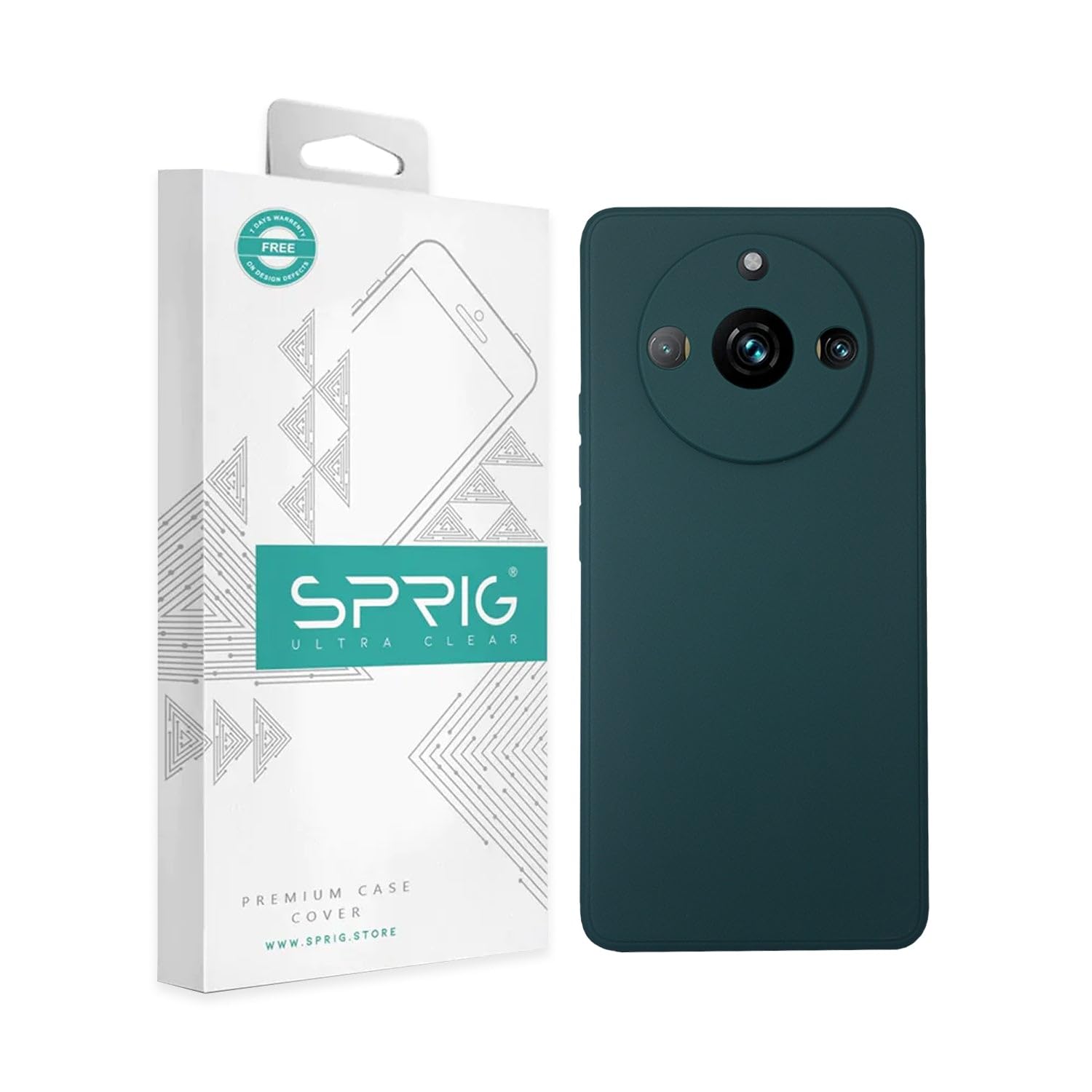 SPRIG Compatible with Realme 11 Pro 5G Phone TPU Basic Premium Back Cover Drop Tested Shock Proof Mobile Case for Men, Women, Boys and Girls with Camera Protection (Dark Green) (B0CYCKP6HC) Amazon Price History, Amazon Price Tracker
