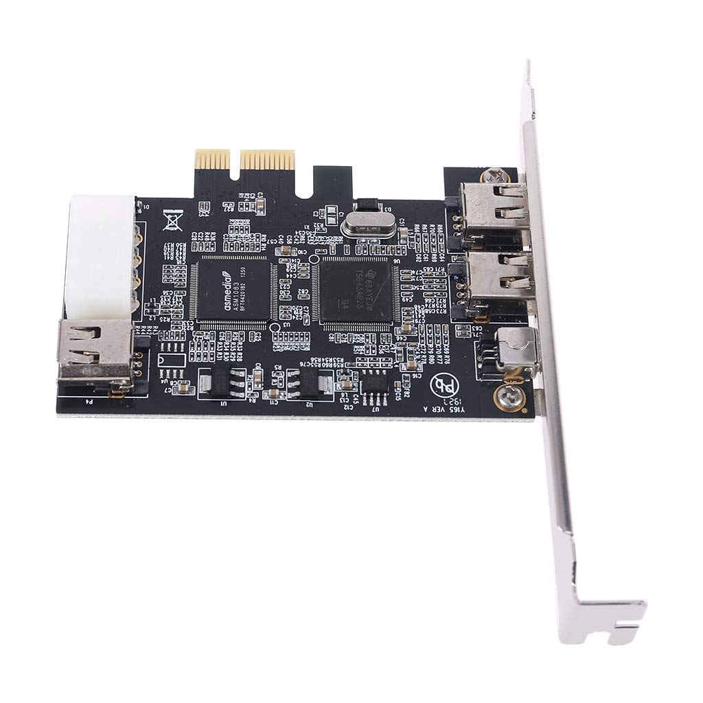 Tarjeta de expansión de Cable Firewire PCIe de 3 Puertos Adaptador de chipset PCI Express 1394B y 1394A TI XIO2213B para PC de Escritorio