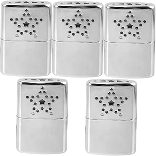 Unomor 5 Sets Kerosene Hand Warmer Platinum Tools Hand Warmer for Girls Self-Heating Hand Warmer Mini Metal