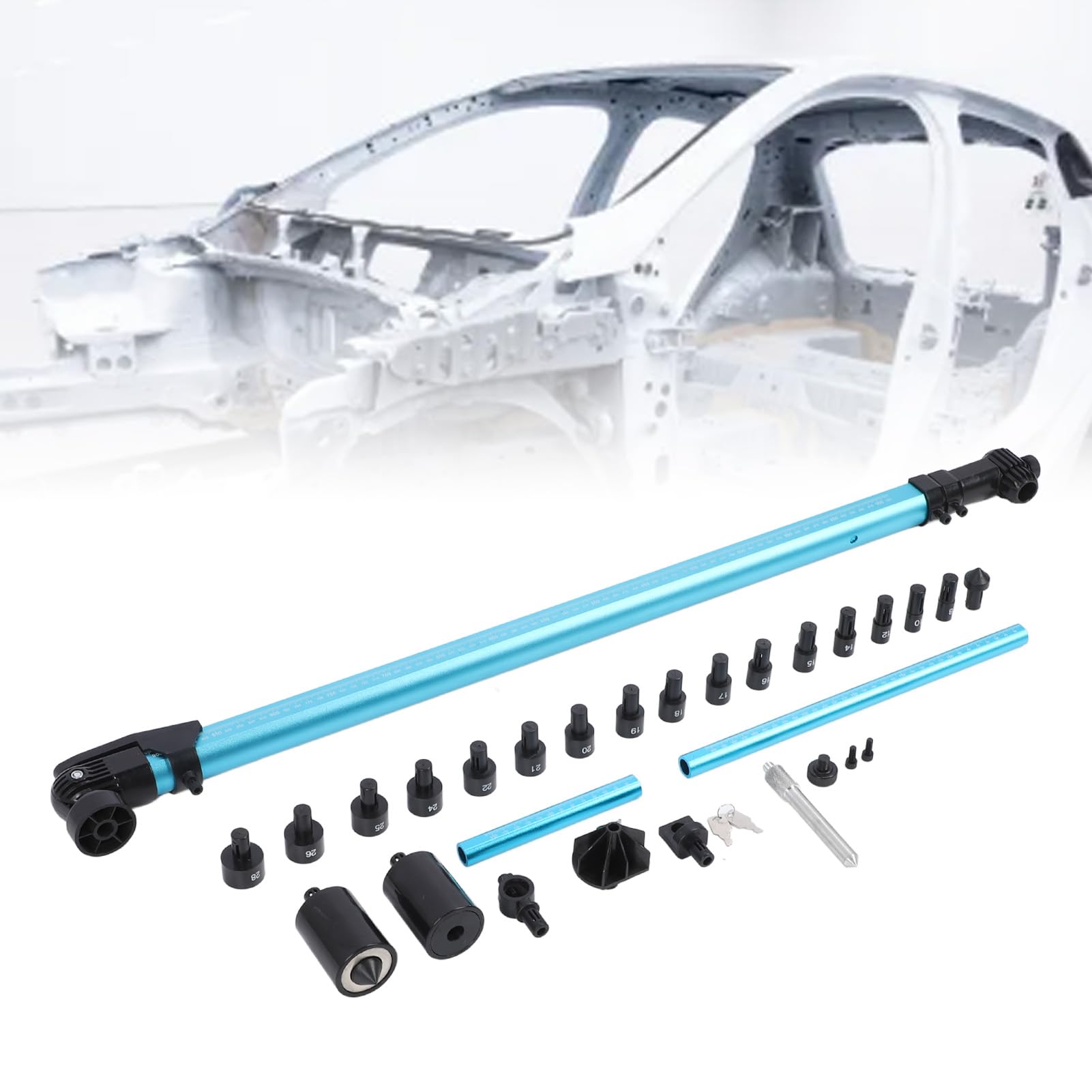 Yctze Système de Mesure de Carrosserie Automobile 2D, Haute Précision, Cadre D'atelier de Carrosserie Automobile en Aluminium D'aviation, Jauge de Tram pour Outils de Débosselage de