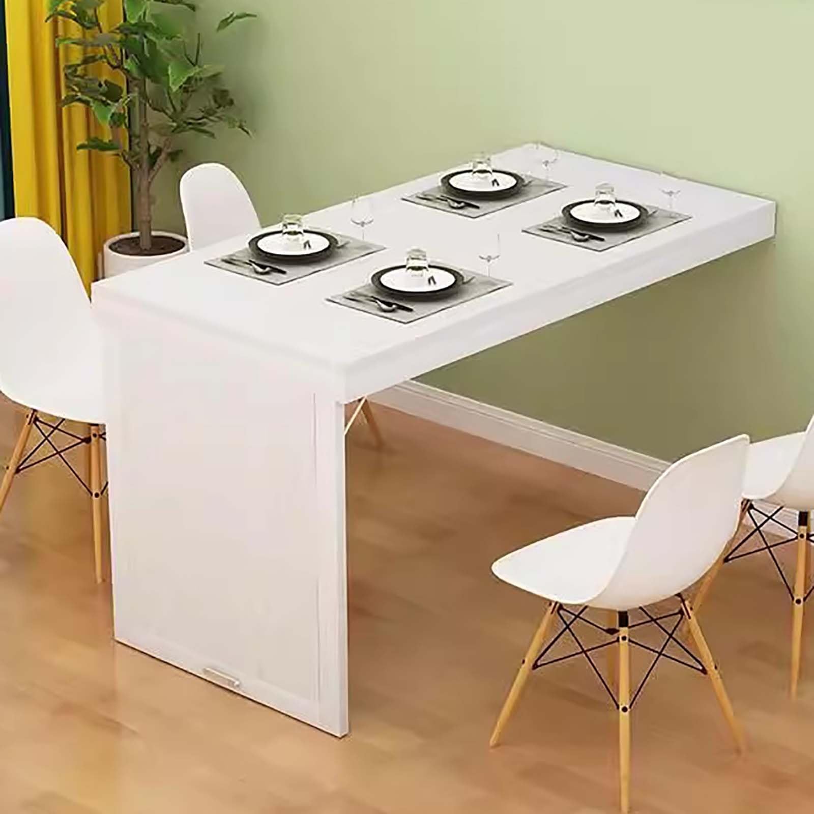 Table pliante murale gain de place contre l'encombrement des petits salons et bureaux