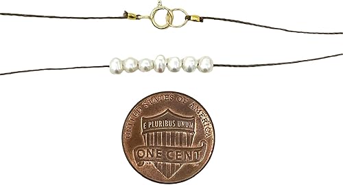 Miniatura 4 de Seven Cultured Freshwater Pearl Silk String Wish Necklace