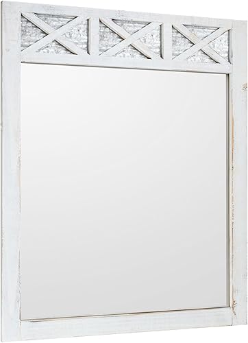 Miniatura 8 de Autumn Alley Espejo de baño de granja, espejo rústico, tocador, baño y dormitorio, decoración de casa de campo, espejo de madera para puerta de