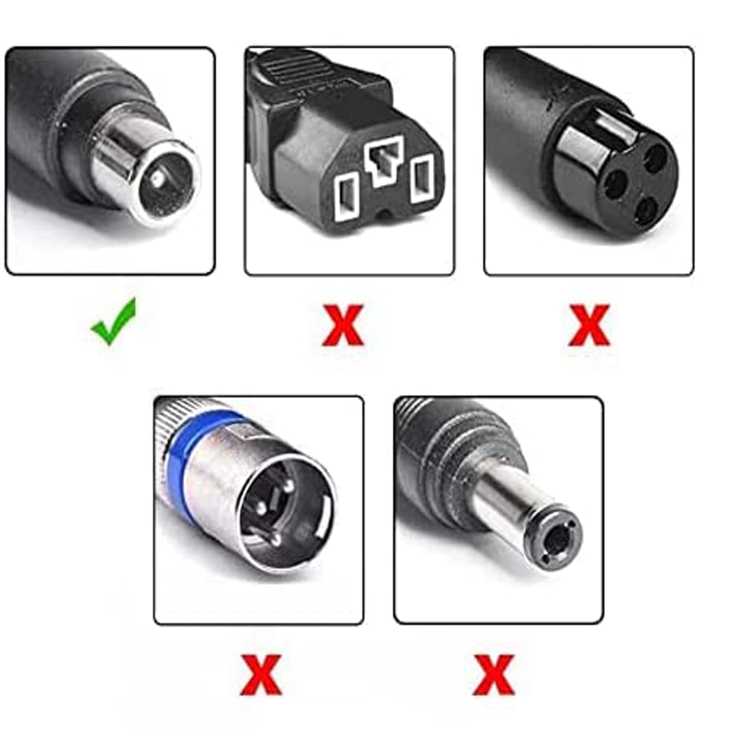 KFD DC 42V Caricabatterie Alimentazione per Segway Ninebot G30LP ES2 ES4 ES1L F20 F30 F40 E22 E25 Xiaomi M365 Pro/Pro2 Bird Lime-S Hiboy S2R Electric Scooter 36V Bicicletta elettrica Monopattino
