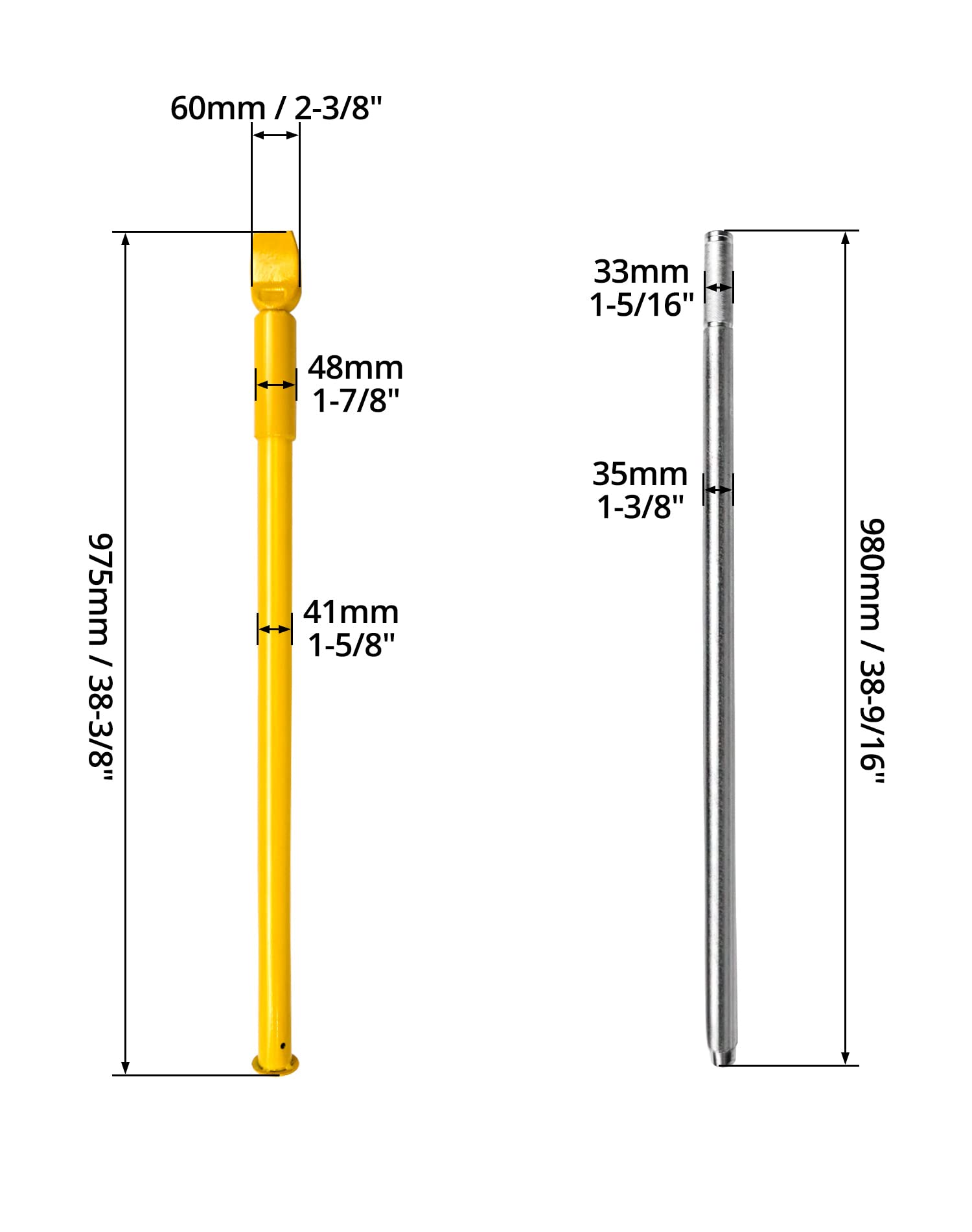 QWORK® Leviers à Pneus Super Longue - 195 cm - Démonte Pneu Robuste en Acier Dur - Économisez du Travail et du Temps