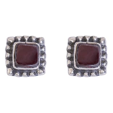 925-92.5 Sterling Silver Turquoise,Garnet,ruby,emerald,pearl,cubic zirconia,sapphire Stone Fashion Stud Earring for Women and Girls