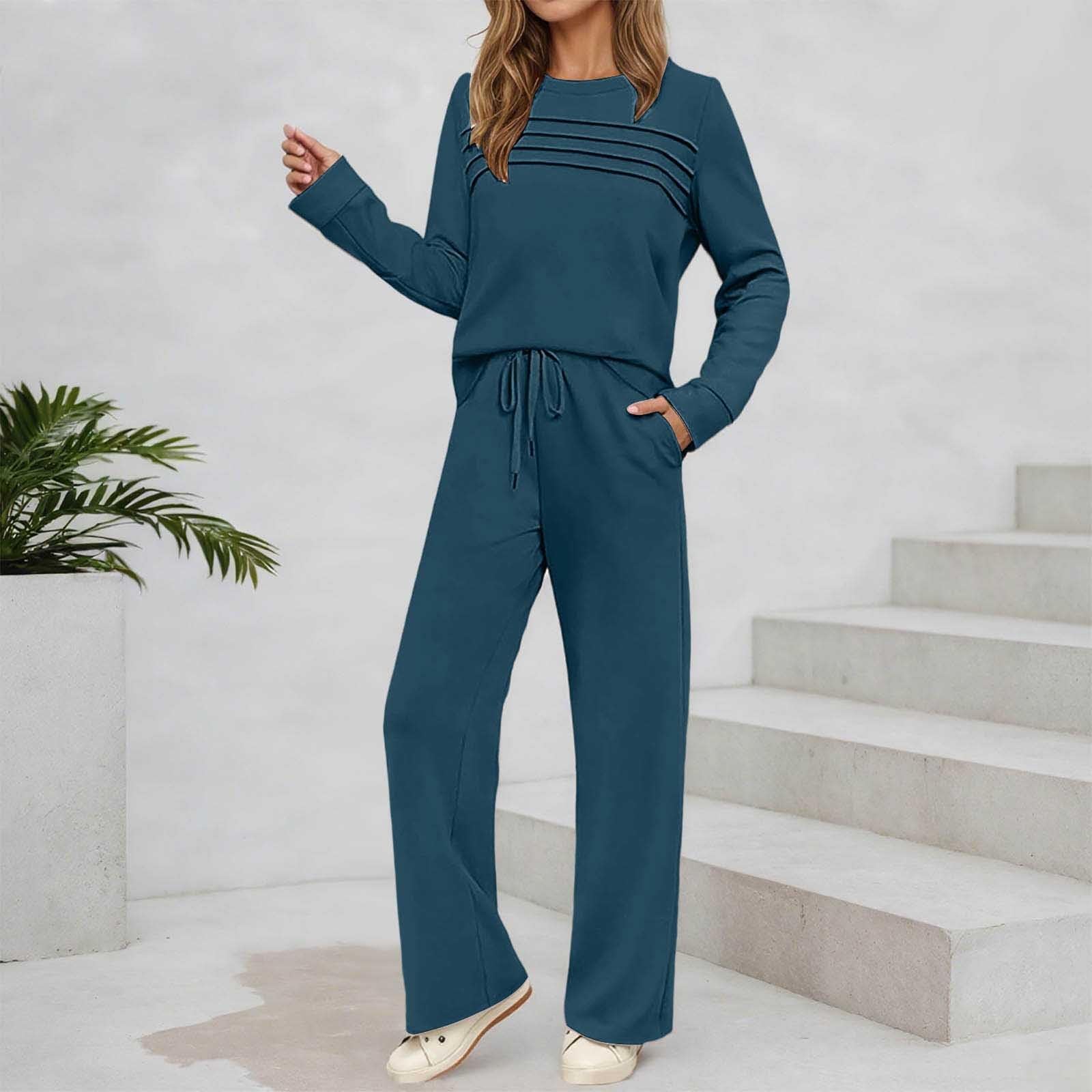 Generico Tuta Donna Completo 2 Pezzi Autunno Inverno Abbigliamento Casual Autunno Inverno per Jogging Viaggi e Incontri
