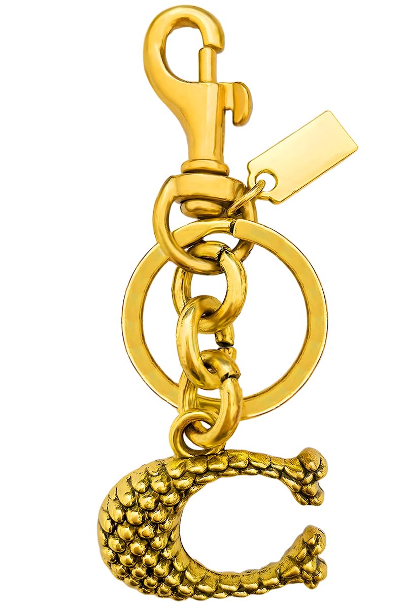 Gold C Bag Charm for Handbag - Christmas Stocking Stuffers Gifts for Women - Purse Charms Keychains Accessories