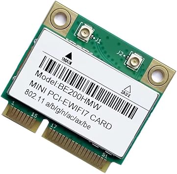 Wireless BE200 Half Mini PCIe Network Card | 5.8 Gbps with Bluetooth 5.4 Support | HMC WLAN Replacement Part BE200.HMWG Wi-Fi Card BE200HMW
