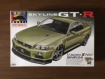 Amazon | アオシマ 1/24 BNR34 SKYLINE GT-R V-spec Ⅱ Nur