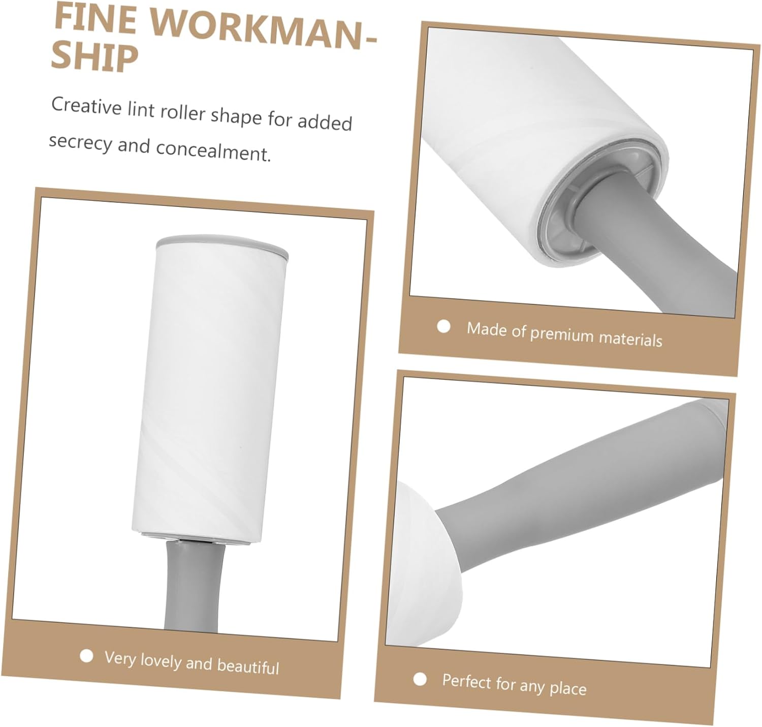Hidden Cash Storage Lint Roller Secret Compartment Shell for Cash and Valuables and Design for Discreet Hiding Places