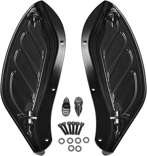 PBYMT Adjustable Side Wing Deflectors for Harley Touring Street Glide Electra Glide Trike 1996-2013 - Fairing Air Deflector Kit