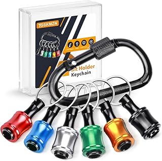6PCS 1/4 Inch Hex Shank Screwdriver Bit Holder Keychain, Quick-change Extension Bar Key Chain