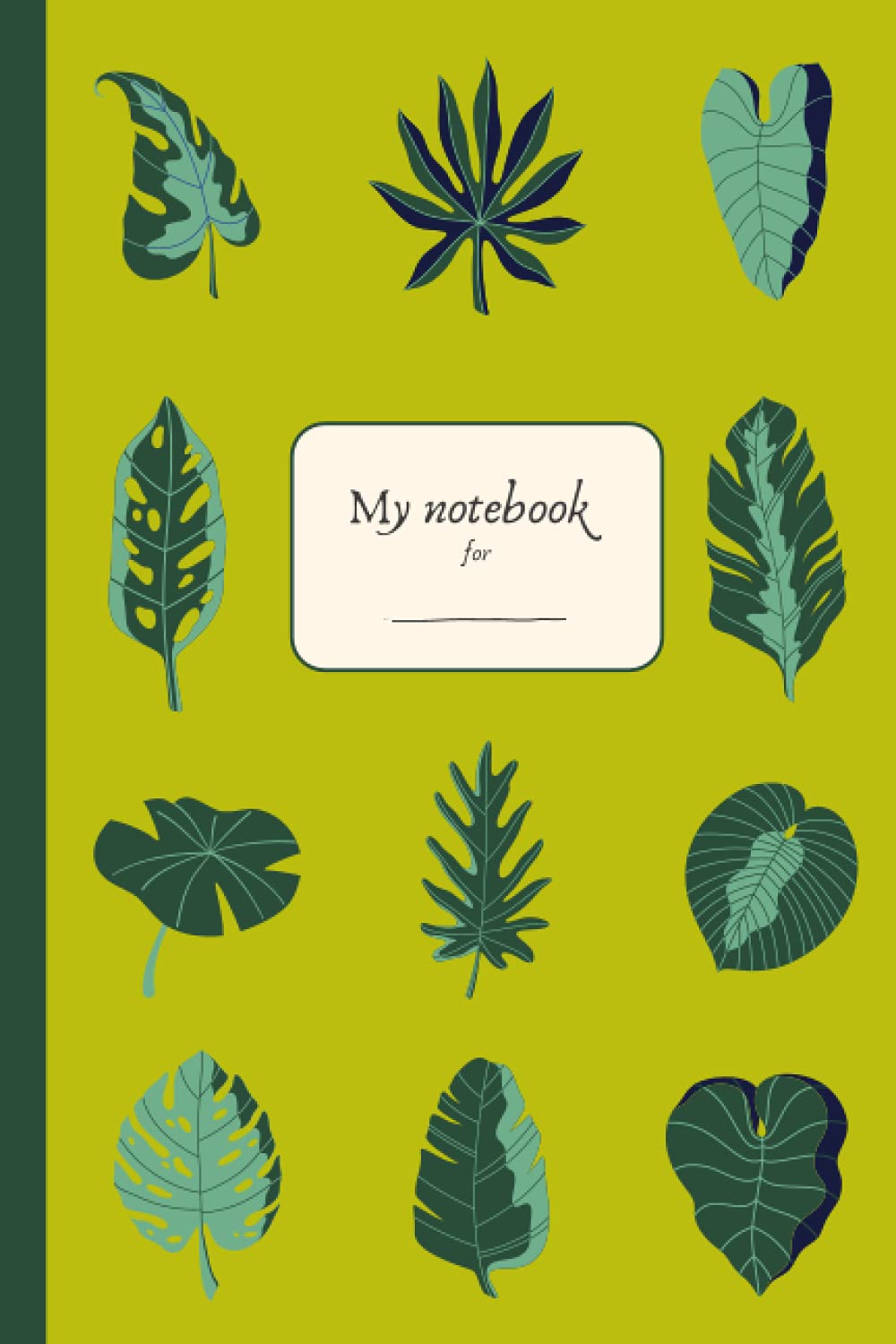 Plant foliage notebook: Composition notebook for nature or plant lovers with lined paper