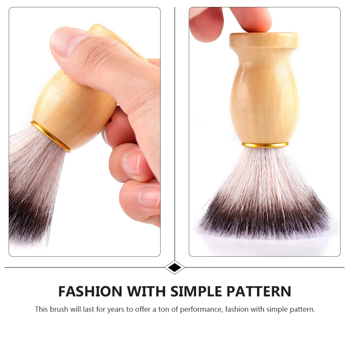 IWOWHERO Beard Brush for Men Shaving Brush Portable Beard Grooming Tool Present