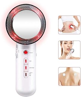 جهاز تجميلي لاذابة دهون الوجه 3 في 1، اداة تدليك تعمل بالاشعة فوق الحمراء لشد البشرة للاستخدام المنزلي ولخسارة الوزن للجسم او الوجه - ابيض