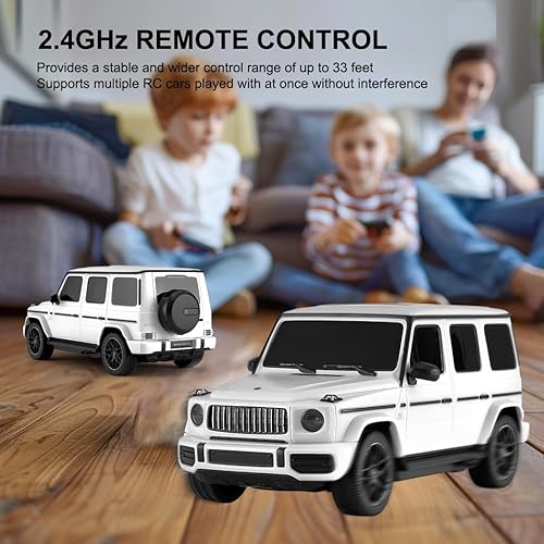 Miniatura 3 de Coche a control remoto a escala 124 para Mercedes G63, 2.4 GHz, modelo todoterreno de 2.4 GHz, vehículo eléctrico de carreras deportivas, regalo