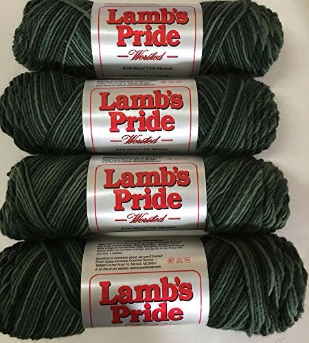 Yarn Place Brown Sheep Lambs Pride Worsted 4 Skeins Eucalyptus Leaf !st