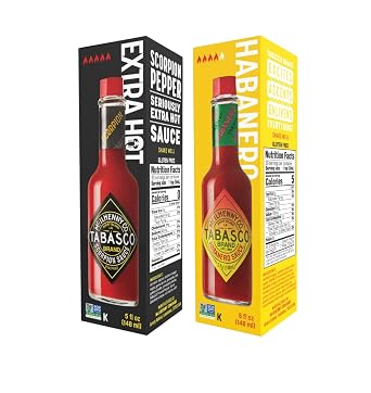 TABASCO Scorpion Sauce + Habanero Sauce (2 x 148 ml) The Two Sharpest Chilli Sauces Among Tabasco Sauces! 10 Times As Hot As The Original Red