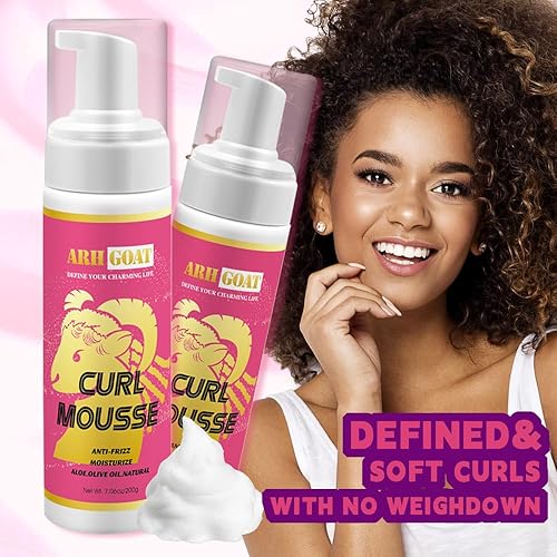 Miniatura 3 de 10.58oz Perfect Edge Control con Natural 7.06oz Hair Mousse Set Aloe para peinar el cabello rizado, gel de borde de aceite de oliva de espuma para