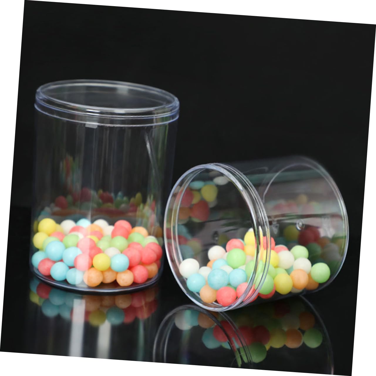 Amazon｜Zerodeko プラスチック容器 蓋付き 15個セット 225ml 透明 丸