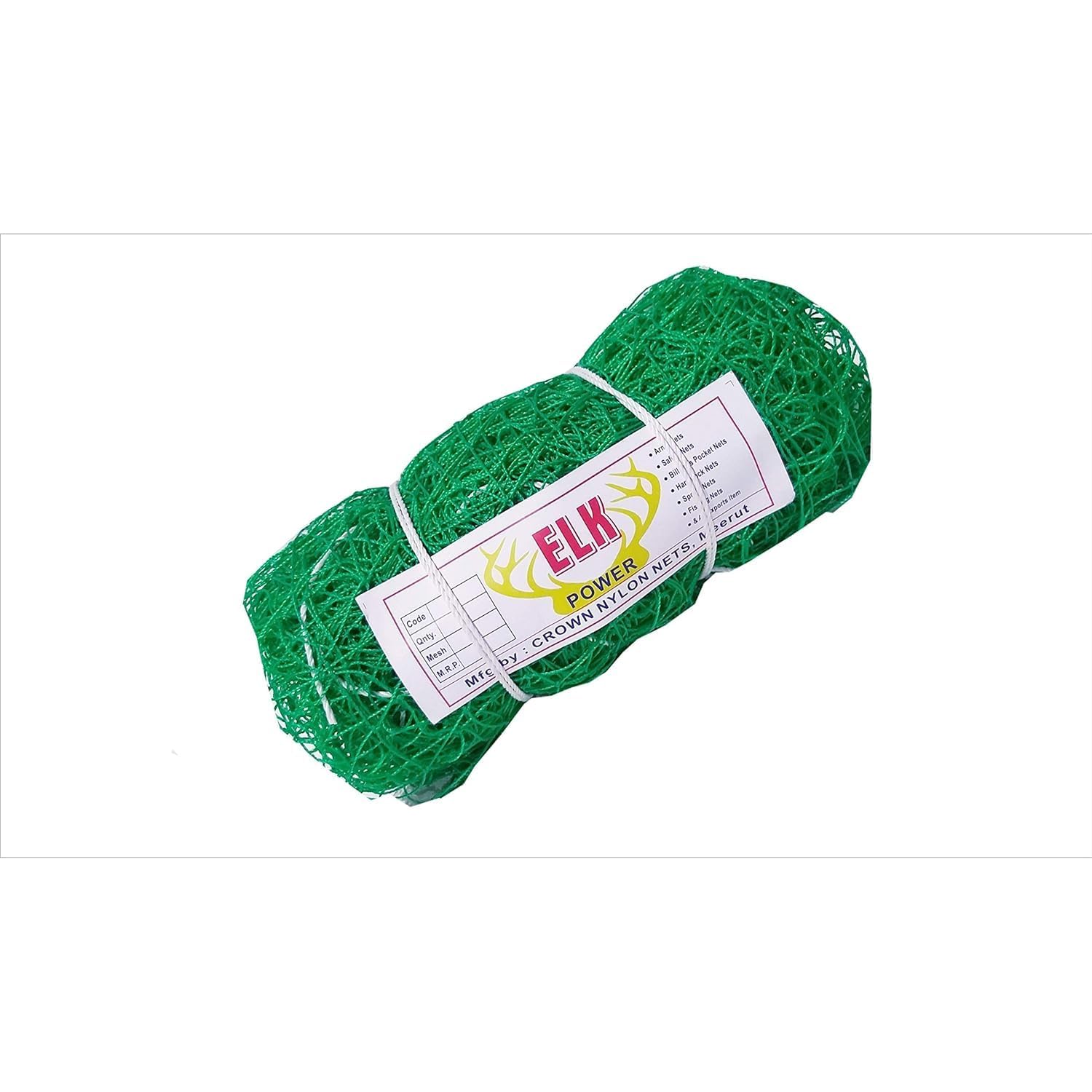 Elk Power GRN-100X12 Cricket Net 100x12 Ft | Heavy-Duty Green Nylon Practice Net | UV-Stabilized, Tear-Resistant Outdoor Cricket Training Net for Clubs, Grounds & Academies 1