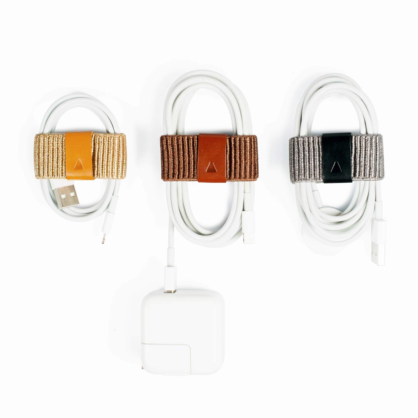 CableBand Cable Organizer Set for MacBook, MacBook Air, iPhone and iPad (Metallic)