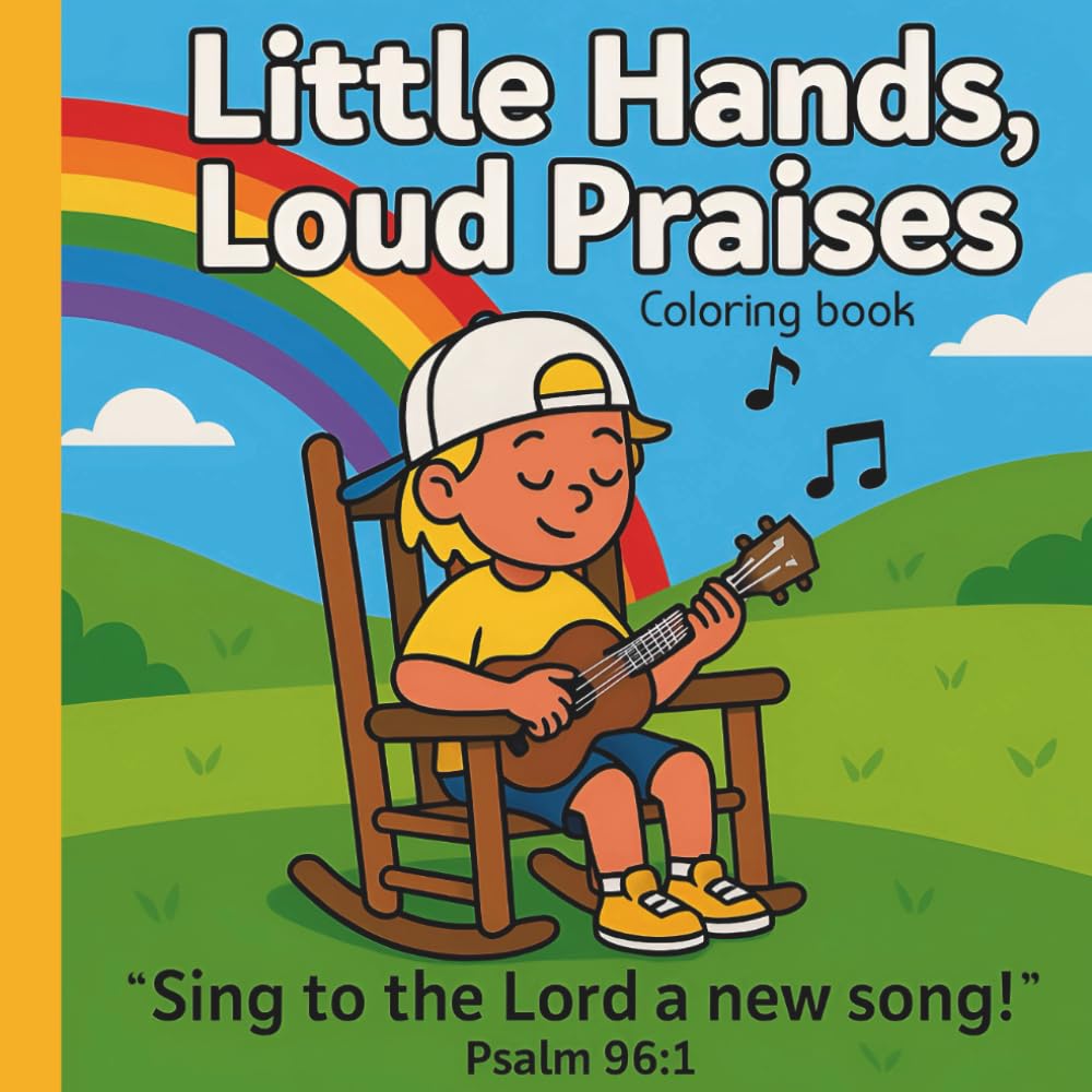 Little Hands, Loud Praises Coloring book for kids: A-Z Musical Instrument with bible verses coloring book School age kids Ages 3-12