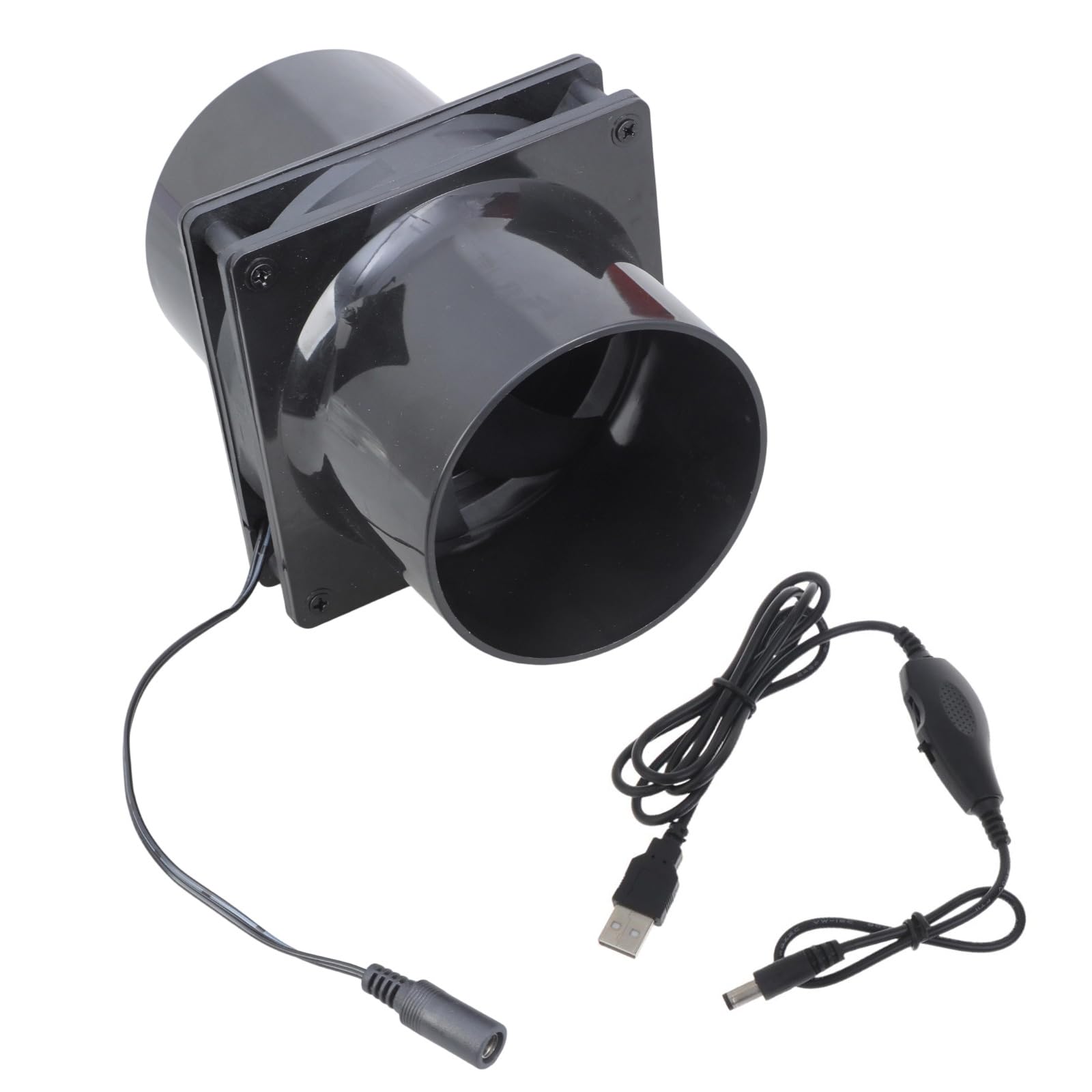 12cm in Line Air Blower 5V Ventilation Blower in Line Marine Bilge Strong Engine Ventilation Fan with Speed Controller Duct Fan