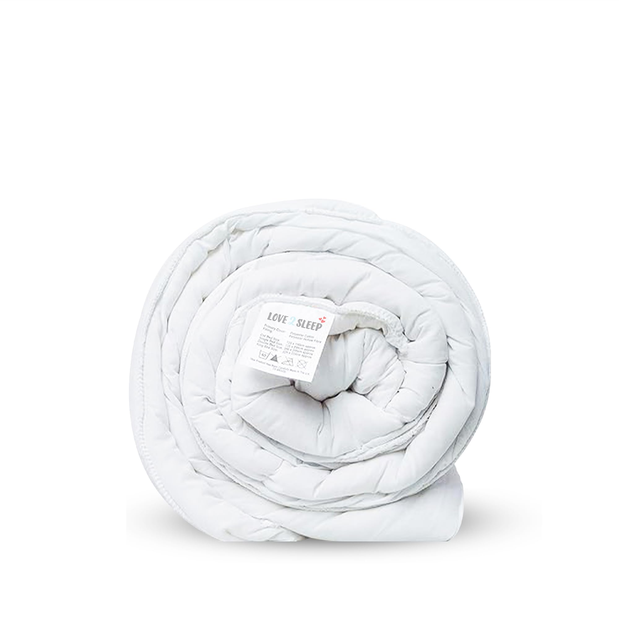 Sleepynights 9.0 Tog Duvet Quilt Single Summer Season Non Allergenic Hollowfibre - Polyester Polycotton Cover