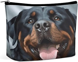 Rottweiler Dogs Tongue Head Toiletry Bag Port...