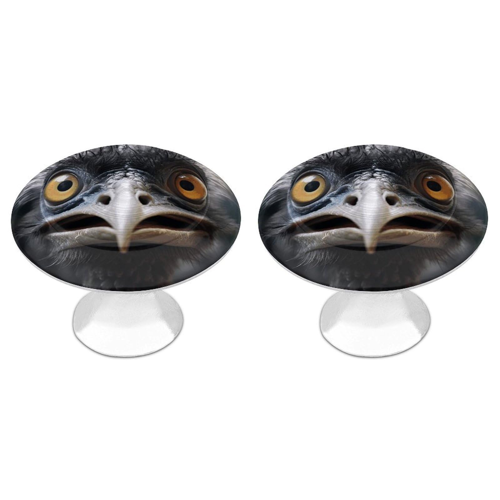 Vstadank Style Emu Cabinet Knobs Round Wardrobe Pulls Simple Drawer Handles With Screw Aluminum Alloy Closet Door Pull Modern Cabinet Hardware For Dresser Drawers 2 Pack