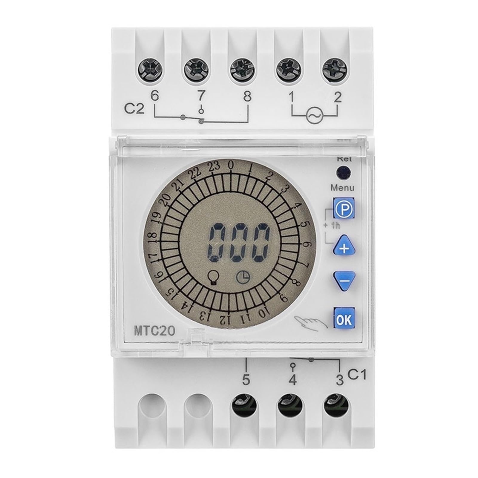 1PCS MTC20 Digital Timer Switch with Backlight LCD Programmable Periodic Timer Timer Switch