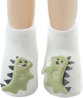 ベビーソックス新生児, 漫画の動物の幼児の靴下, ユニセックス ベビー ソフト コットン ソックス フロア ソックス 新生児 幼児 幼児 男の子 ソックス 0-12 12-24ヶ月 Lefenii