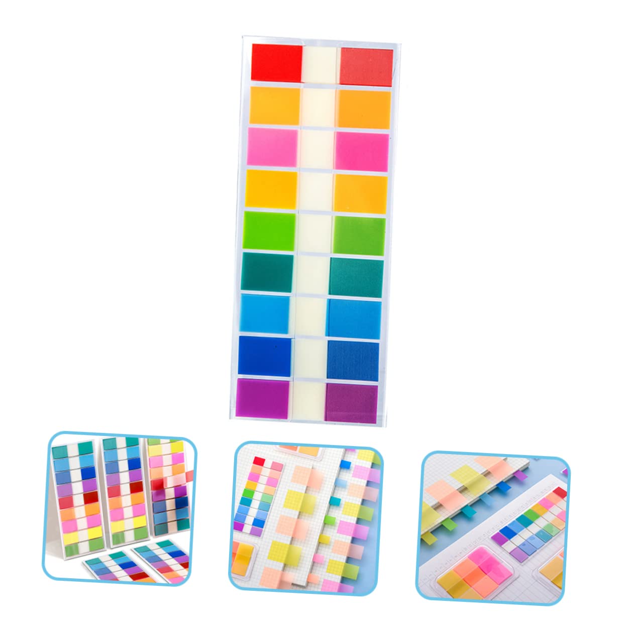 4 Set Di Graziose Bandiere Fluorescenti Traslucide Linguette Adesive Per Indice Di Pagina Linguette Adesive Per Indicizzazione Di Libri Etichette Annotazioni 900 Pezzi*4
