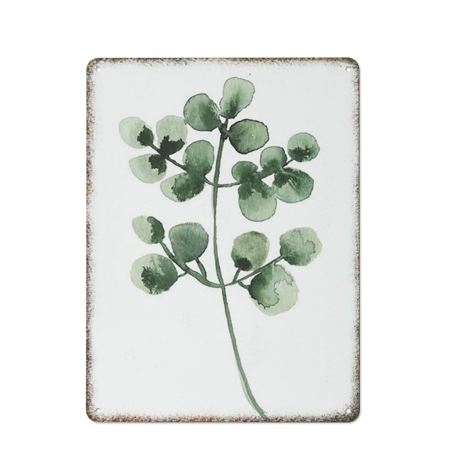 Eucalyptus Leaves Large Rustic Home Backyard Wall Art 8x12 inch