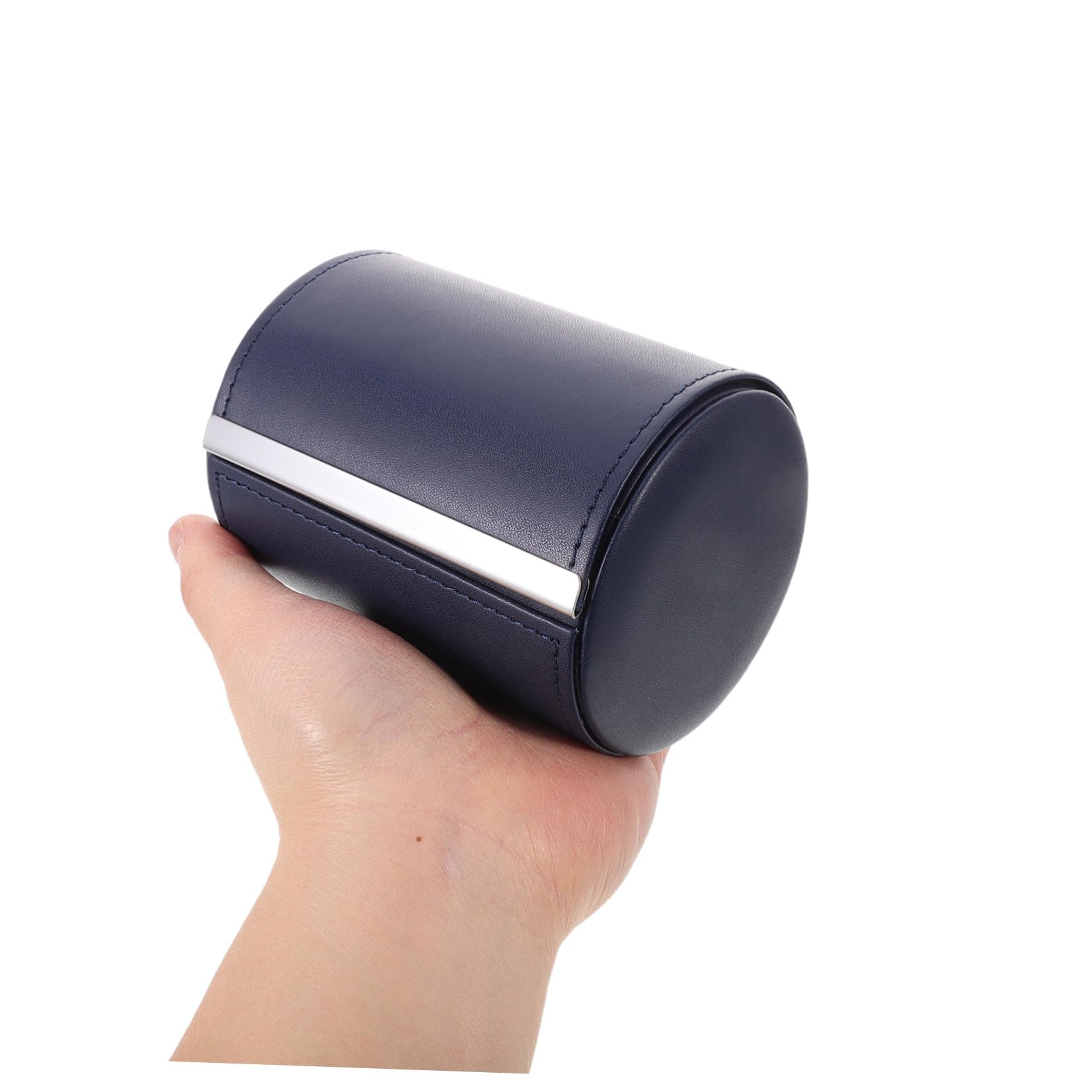Custodia per Cravatte Cilindrica in Pu con Chiusura Magnetica, Portatile e Protettiva, Organizer Compatto per Viaggi e Look Professionale da Uomo