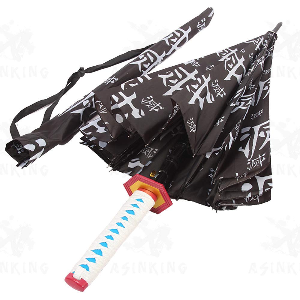 鬼滅の刃　冨岡義勇　折りたたみ傘　2点セット Amazon.co.jp: ASINKING 鬼滅の刃 冨岡義勇 傘 水柱 義勇 長傘