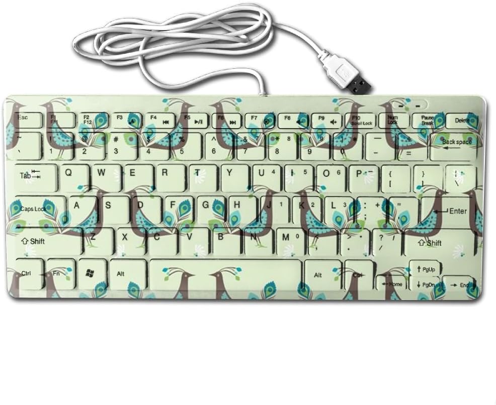 Peacock Mini Keyboard Lightweight Keyboard USB Wired