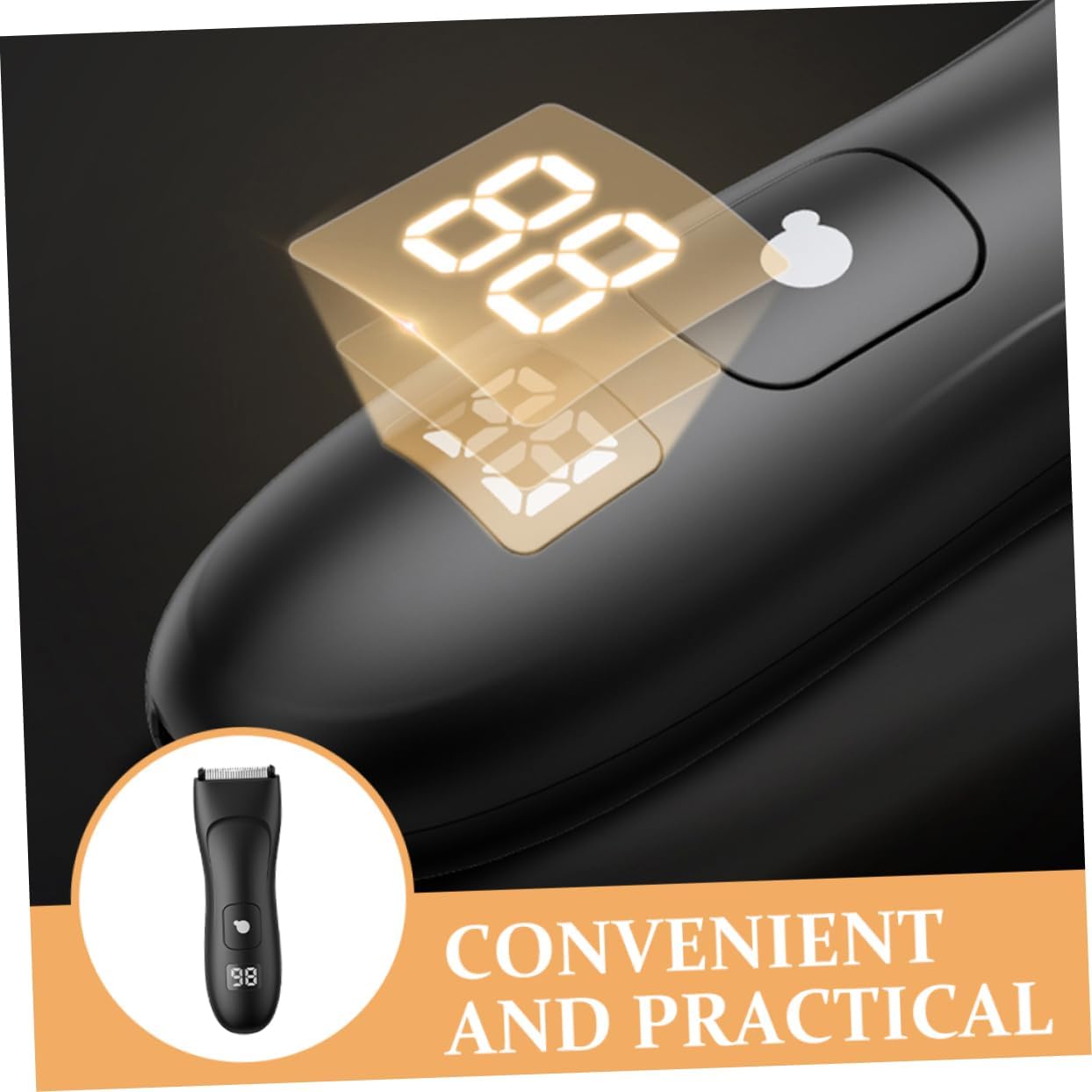 Electric Trimmer for Men USB Rechargeable Body Hair Trimmer with Blades Design for Groin Hair Grooming Compact Ergonomic for Travel and Home Use