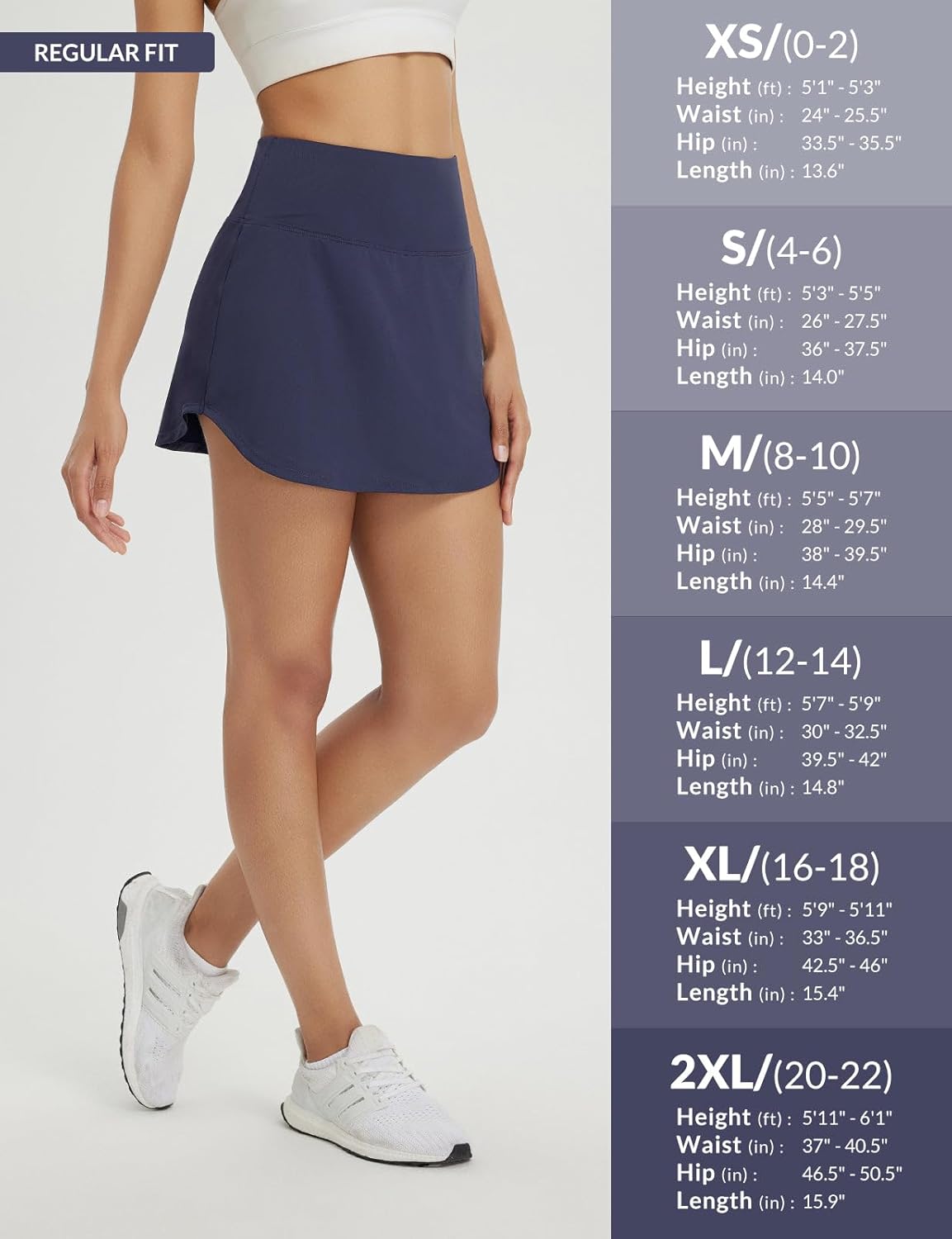 baleaf Womens Tennis Skirt Golf Skorts for Woman High Waisted with Shorts Pockets Athletic Running - Image 7