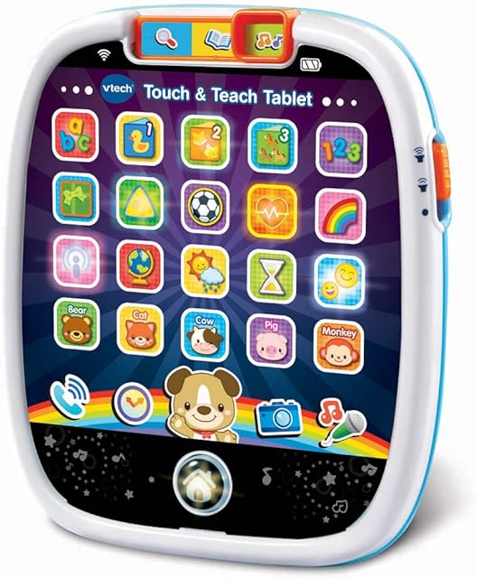 Vtech Touch & Teach Tablet for Kids | Sound Effects, Phrases and Songs | Early Development with Numbers, Shapes, Animals And Colours | Suitable For Ages 12 - 36 Months