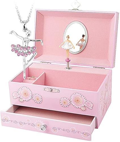 Miniatura 2 de RR ROUND RICH DESIGN Joyero musical para niños con temática de unicornio y flores para niñas