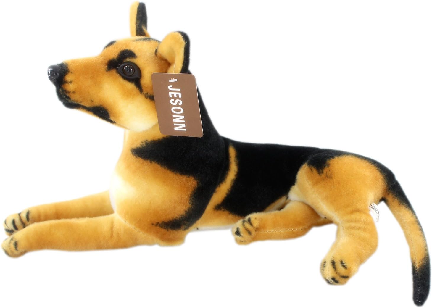 JESONN Realistic Stuffed Animals German Dog Shepherd Plush Toys (15.3 Inch)