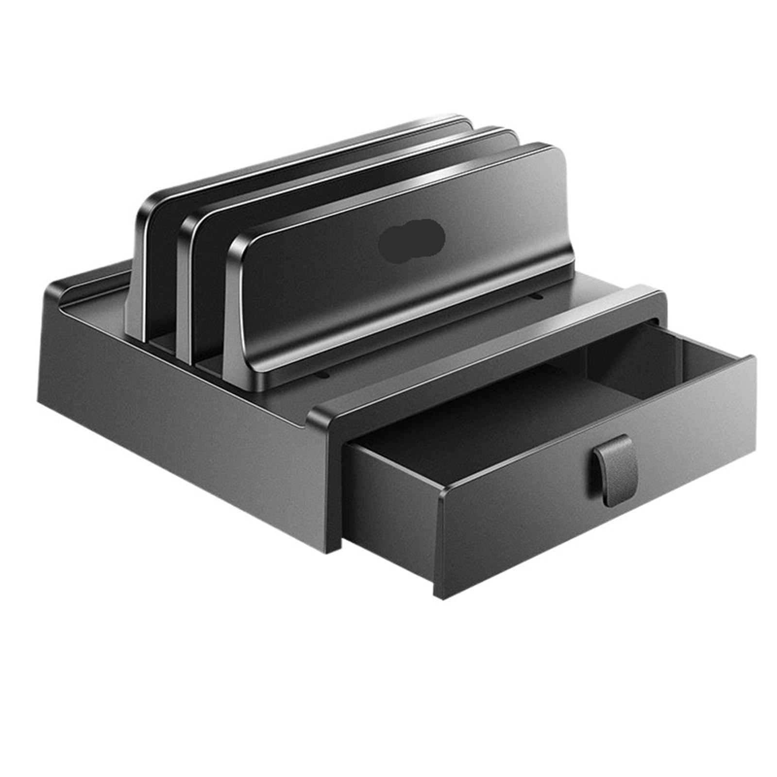 Laptop Ständer Vertikal Kunststoff-Laptopständer mit Schubladen, Computer-Rack-Halter for Desktop-Aufbewahrungsbasis